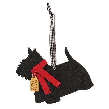 Santa Paws Scotty Dog Ornament - The Fox Decor